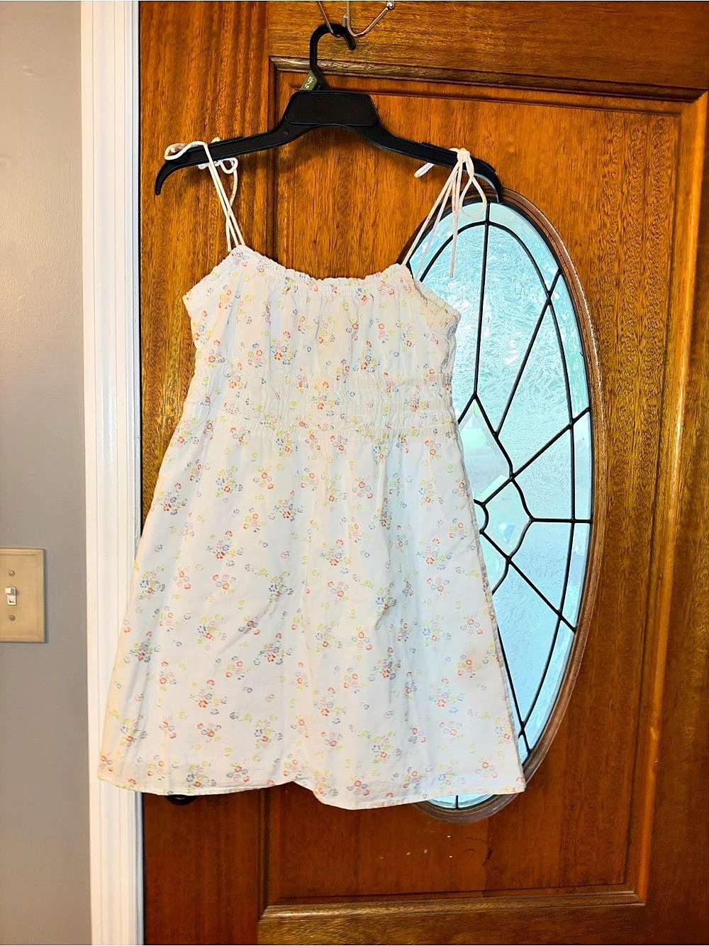 Wrangler Spaghetti Tie Strap Multi Colored Smocked Dress Multicolor Smocked